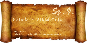 Szivák Viktória névjegykártya